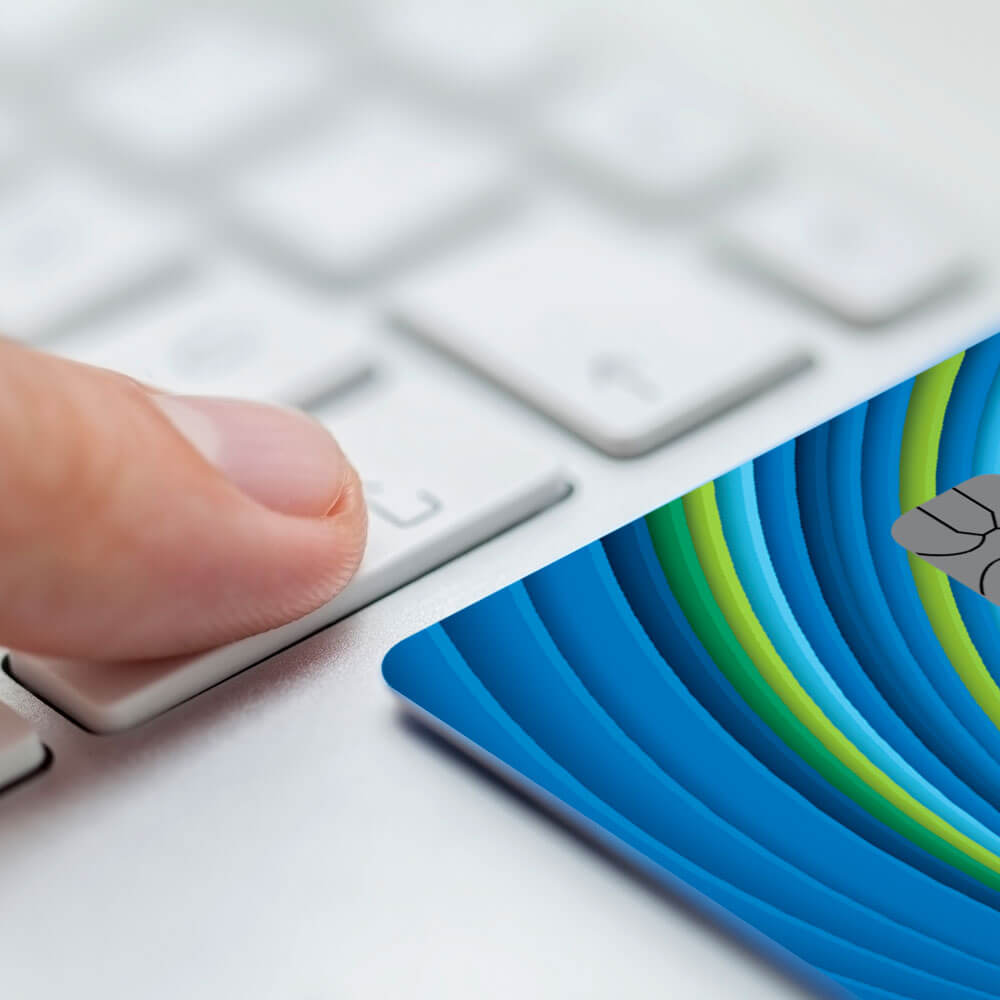 person activiating their advancial visa rewards plus credit card