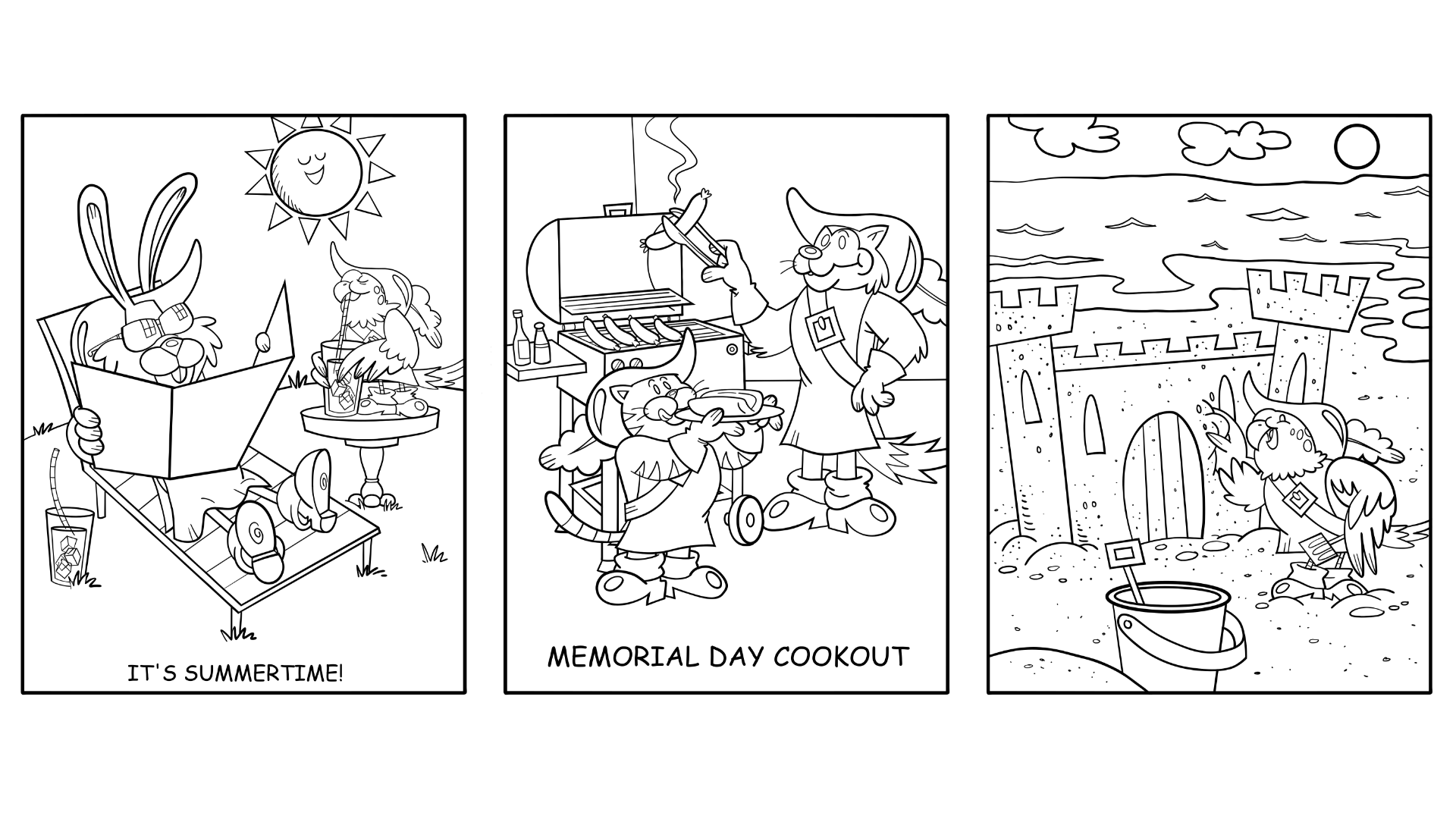 Money Musketeers Coloring Pages - Summer
