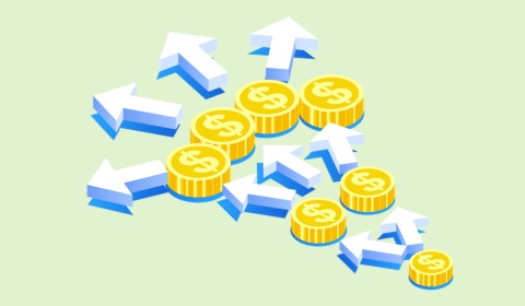 graphic of gold coins multiplying