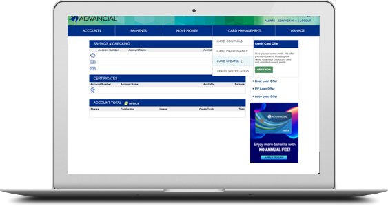 Online Banking Screenshot